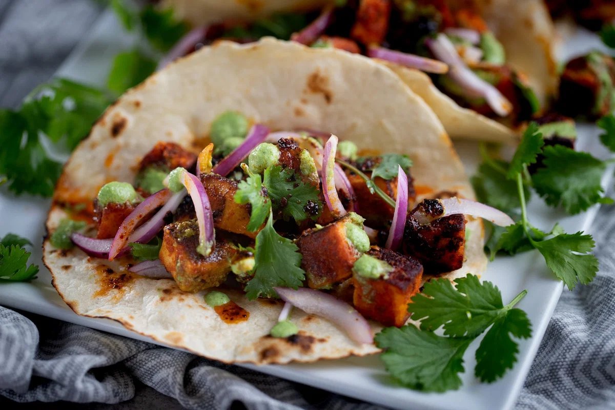 Fried Paneer Taco With Cheese
